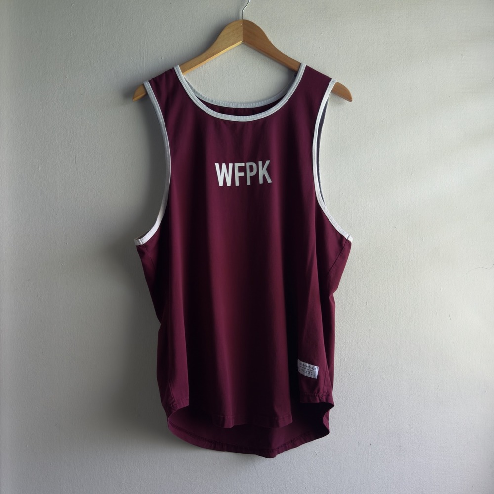 WOLFpak WFPK Athletic Training Tank Top Mens XL Burgundy Gym Activewear